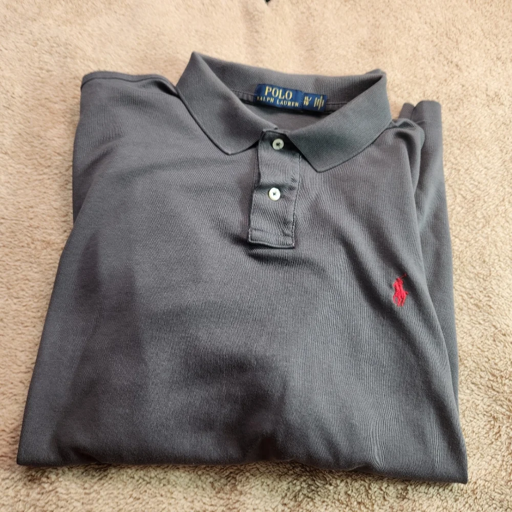 Polo by Ralph Lauren Men's Gray Polo Shirt Size XL/TG